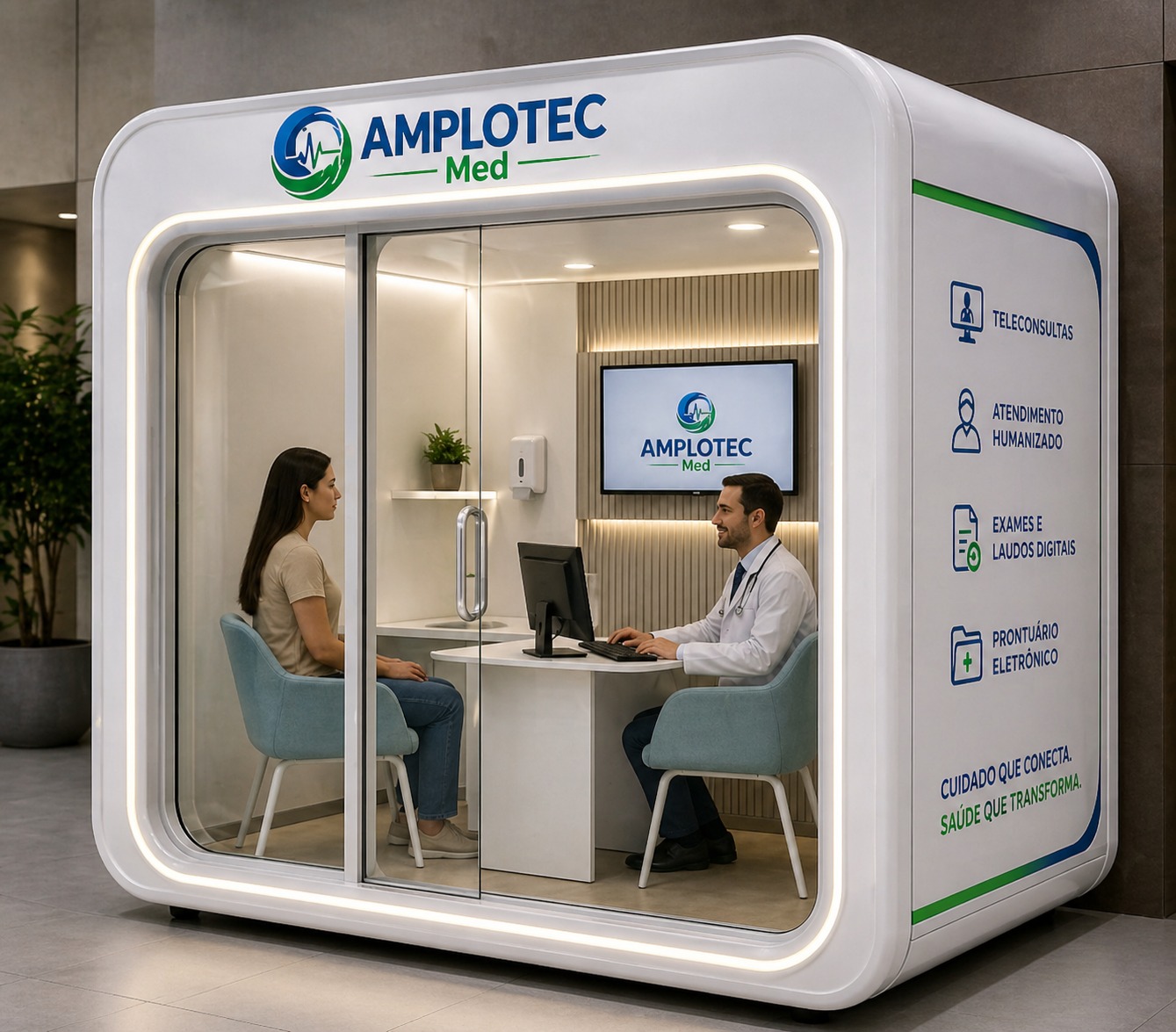 Cabine AMPLOTEC Med em uso